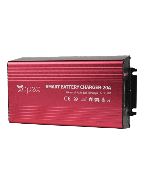 Apex Apx Ac Dc 12 Volt 20 Ampere 8 Stage Battery Charger